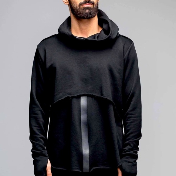 MDNT:45 Cyberpunk Hooded Top with Strap Black Streetwear Hoodie XL - Picture 1 of 16